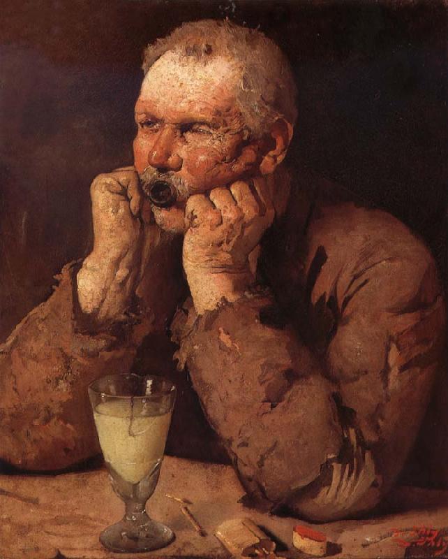 Jean Daniel Ihly An absinthe Drinker oil painting image